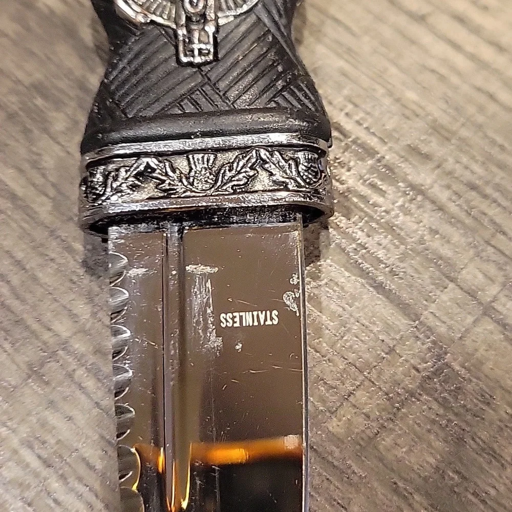 Black and Silver(Stainless) Scottish Dress Knife/ Athame